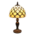 BRILAGI - Lampe de table Tiffany en vitrail IVORY SMOOTH 1xE27/60W/230V