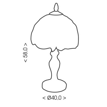 BRILAGI - lampe de table Tiffany en vitrail IVORY SMOOTH 2xE27/60W/230V