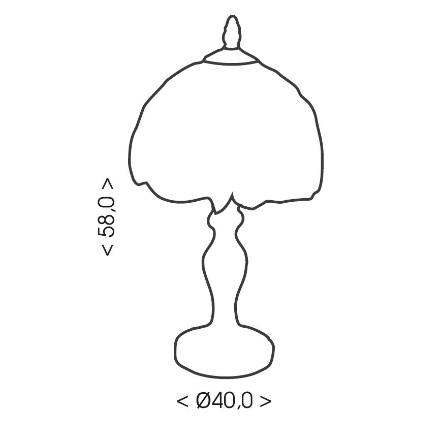 BRILAGI - lampe de table Tiffany en vitrail IVORY SMOOTH 2xE27/60W/230V