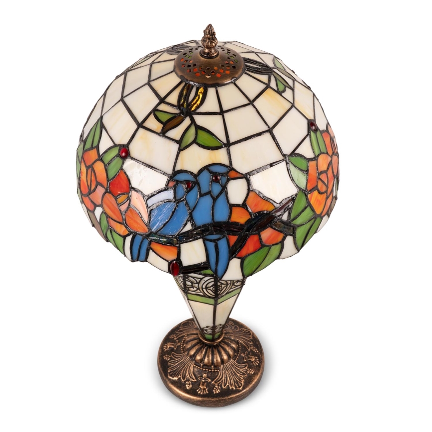 Brilagi - Lampe de table Tiffany en vitrail JUNGLE 1xE27/60W/230V + 1xE14/40W