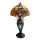 Brilagi - lampe de table Tiffany en vitrail JUNGLE 1xE27/60W/230V + 1xE14/40W