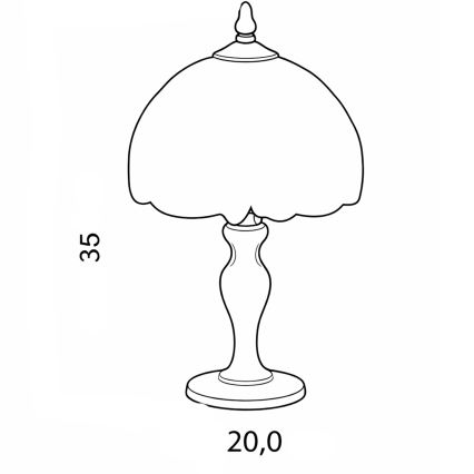Brilagi - Lampe de table Tiffany en vitrail JUNGLE 1xE27/60W/230V