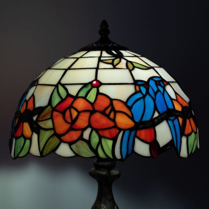 Brilagi - lampe de table Tiffany en vitrail JUNGLE 1xE27/60W/230V