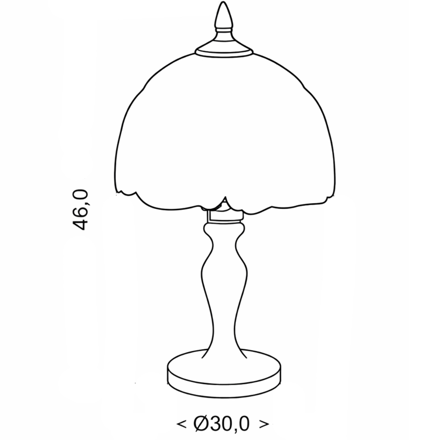 Brilagi - lampe de table Tiffany en vitrail JUNGLE 1xE27/60W/230V