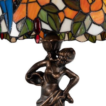 Brilagi - lampe de table Tiffany en vitrail JUNGLE 1xE27/60W/230V