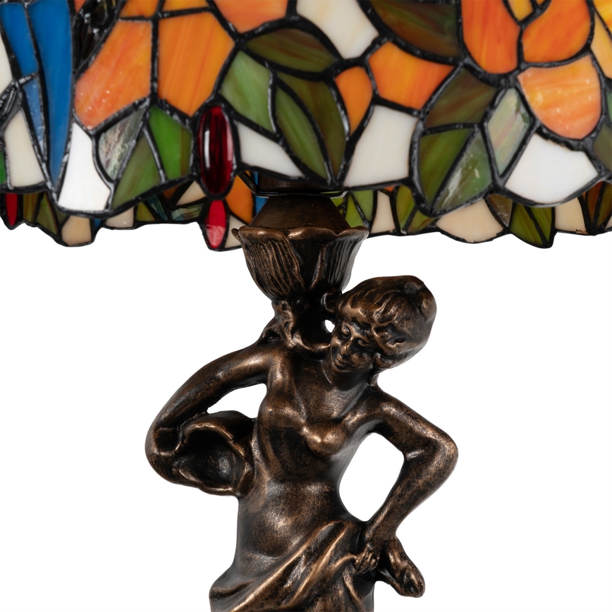 Brilagi - lampe de table Tiffany en vitrail JUNGLE 1xE27/60W/230V
