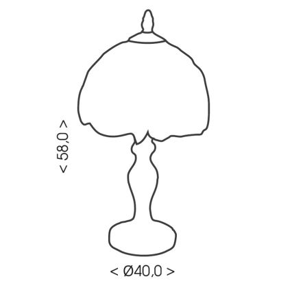 Brilagi - lampe de table Tiffany en vitrail JUNGLE 2xE27/60W/230V