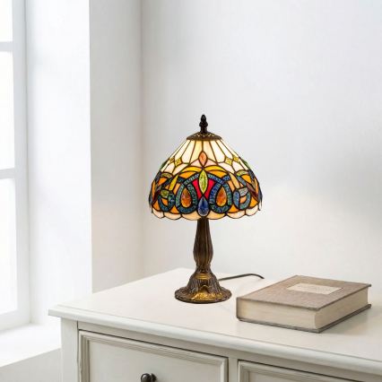 Brilagi - lampe de table Tiffany en vitrail LUISA 1xE14/40W/230V