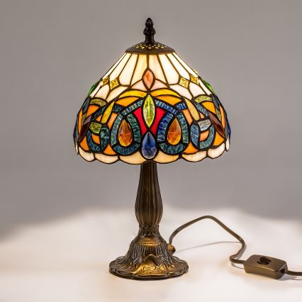 Brilagi - lampe de table Tiffany en vitrail LUISA 1xE14/40W/230V