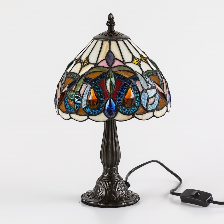 Brilagi - lampe de table Tiffany en vitrail LUISA 1xE14/40W/230V