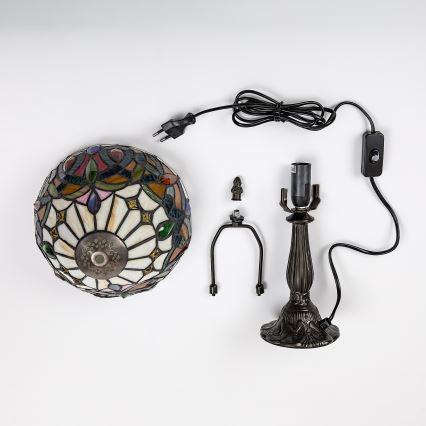 Brilagi - lampe de table Tiffany en vitrail LUISA 1xE14/40W/230V
