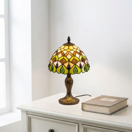 Brilagi - Lampe de table Tiffany en vitrail MARGARET 1xE14/40W/230V
