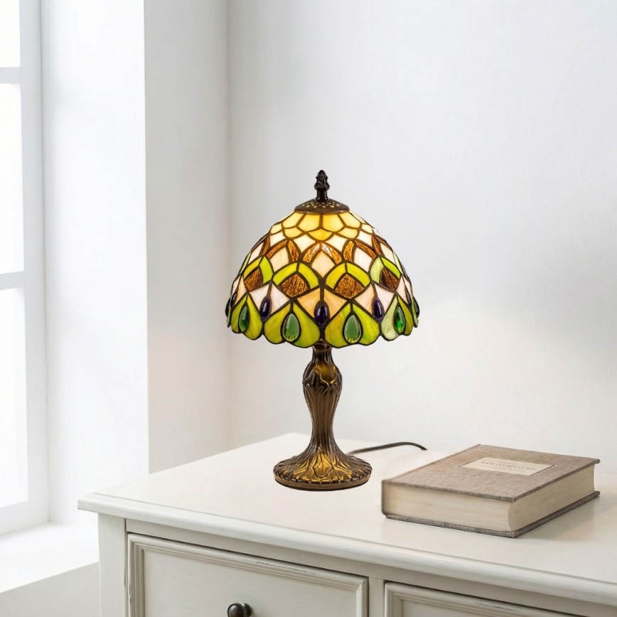 Brilagi - Lampe de table Tiffany en vitrail MARGARET 1xE14/40W/230V