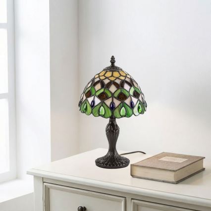 Brilagi - Lampe de table Tiffany en vitrail MARGARET 1xE14/40W/230V