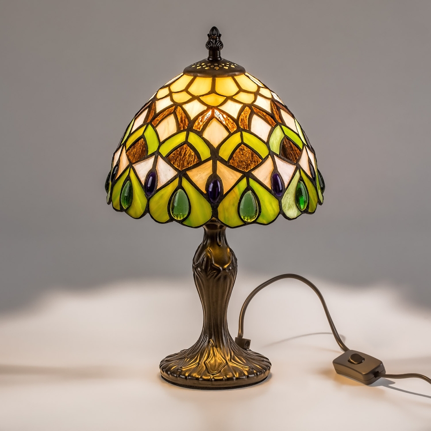 Brilagi - Lampe de table Tiffany en vitrail MARGARET 1xE14/40W/230V