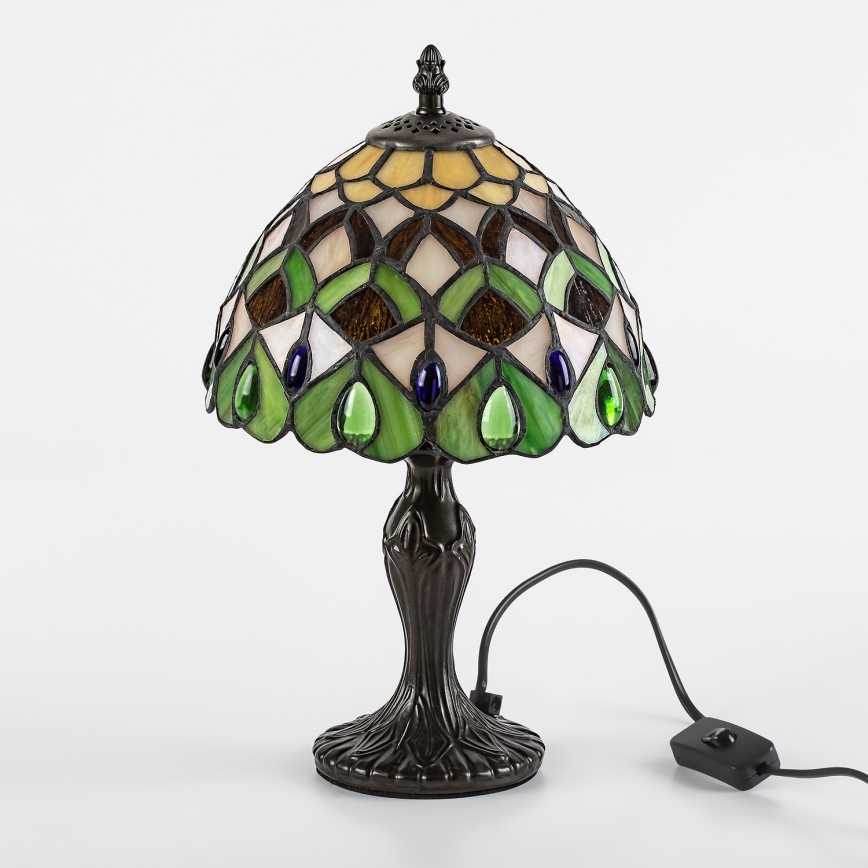 Brilagi - Lampe de table Tiffany en vitrail MARGARET 1xE14/40W/230V