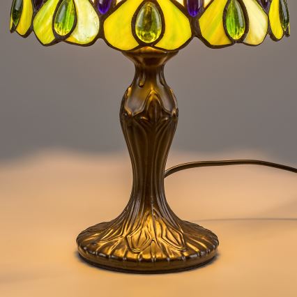 Brilagi - Lampe de table Tiffany en vitrail MARGARET 1xE14/40W/230V