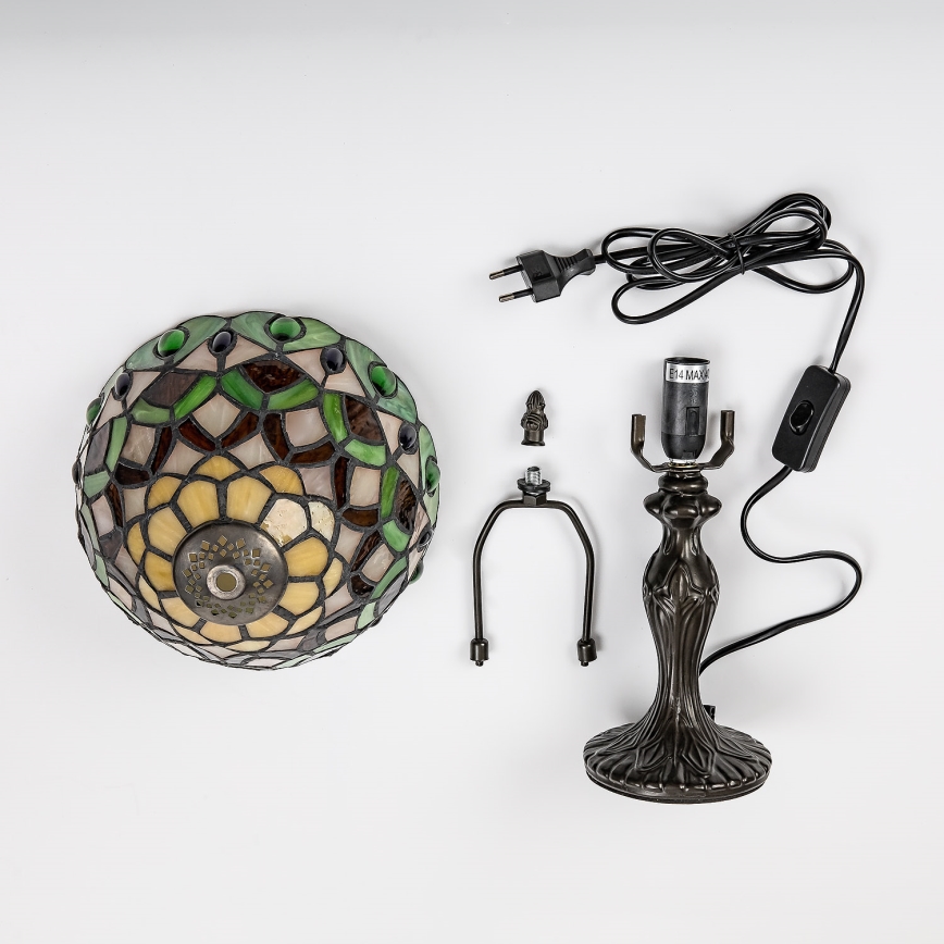 Brilagi - Lampe de table Tiffany en vitrail MARGARET 1xE14/40W/230V