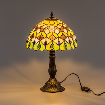 Brilagi - lampe de table Tiffany en vitrail MARGARET 1xE27/40W/230V
