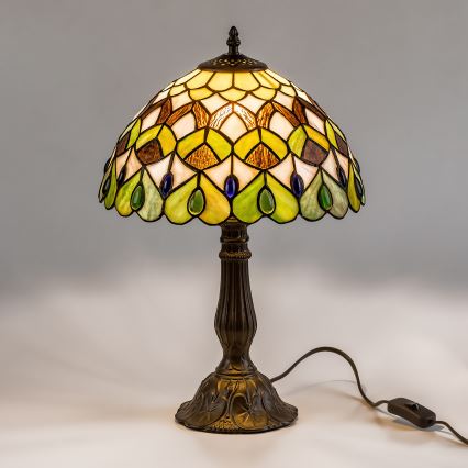 Brilagi - lampe de table Tiffany en vitrail MARGARET 1xE27/40W/230V