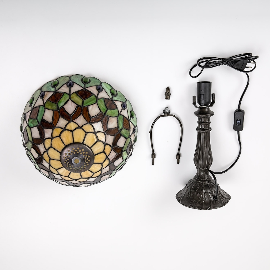 Brilagi - lampe de table Tiffany en vitrail MARGARET 1xE27/40W/230V