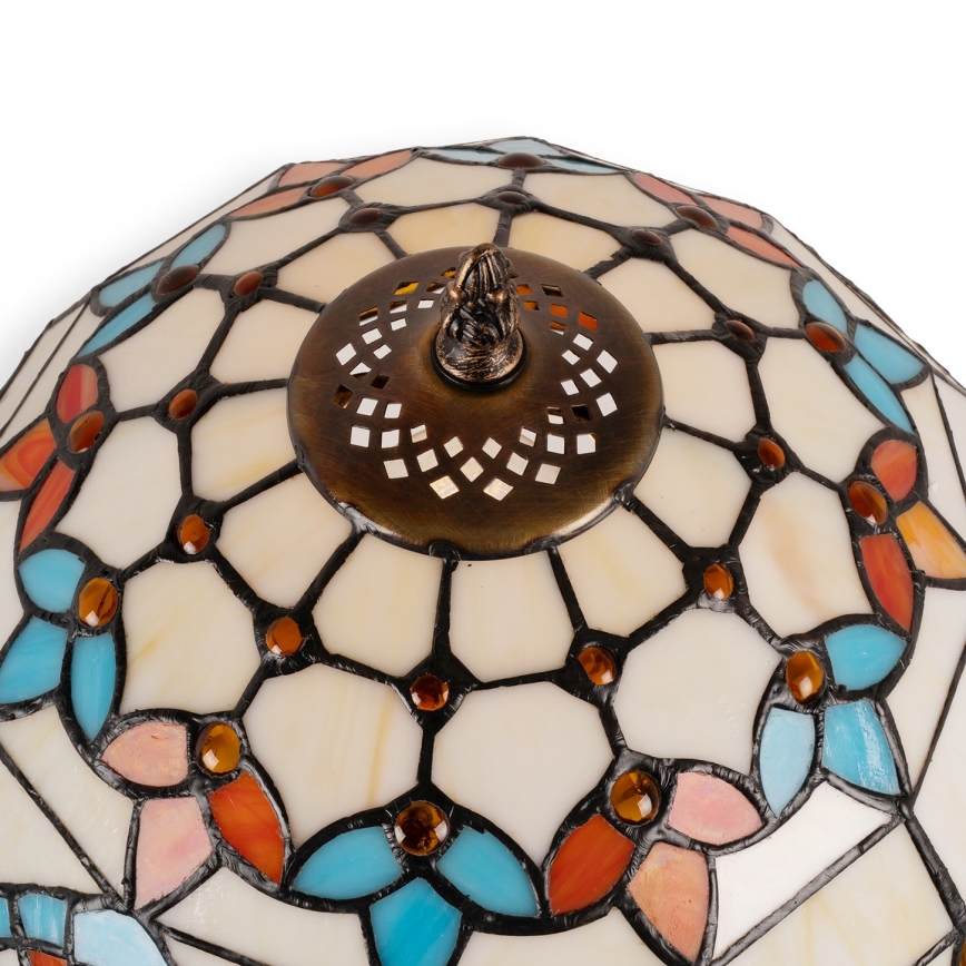 Brilagi - Lampe de table Tiffany en vitrail MIRABELLA 1xE27/60W/230V + 1xE14/40W