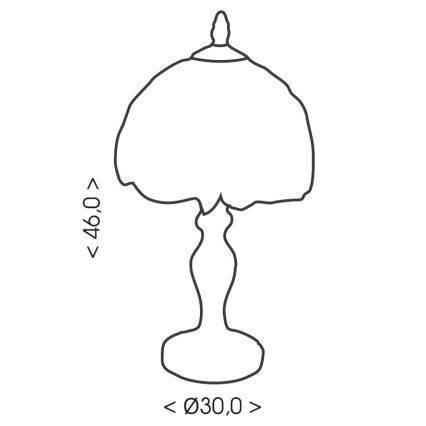 Brilagi - lampe de table Tiffany en vitrail MIRABELLA 1xE27/60W/230V
