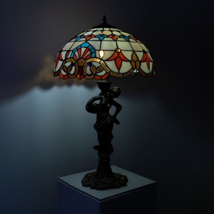 Brilagi - Lampe de table Tiffany en vitrail MIRABELLA 1xE27/60W/230V