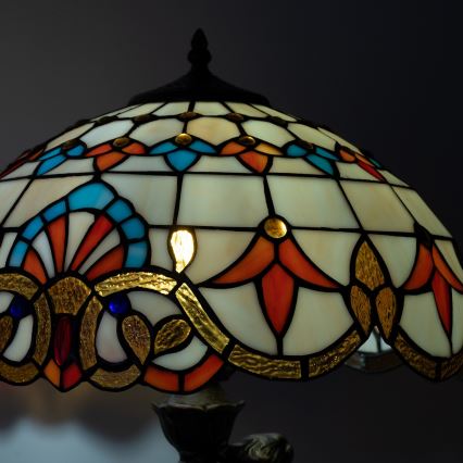 Brilagi - Lampe de table Tiffany en vitrail MIRABELLA 1xE27/60W/230V