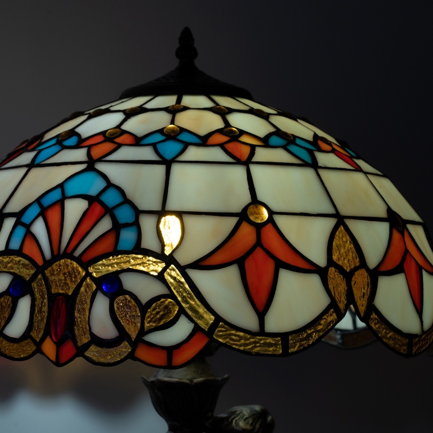 Brilagi - Lampe de table Tiffany en vitrail MIRABELLA 1xE27/60W/230V