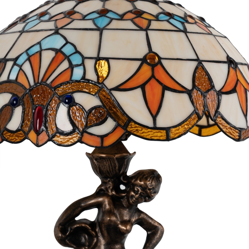 Brilagi - Lampe de table Tiffany en vitrail MIRABELLA 1xE27/60W/230V