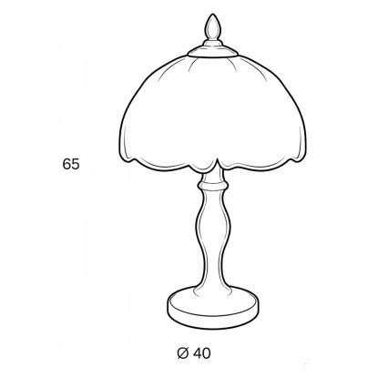 Brilagi - Lampe de table Tiffany en vitrail MIRABELLA 1xE27/60W/230V