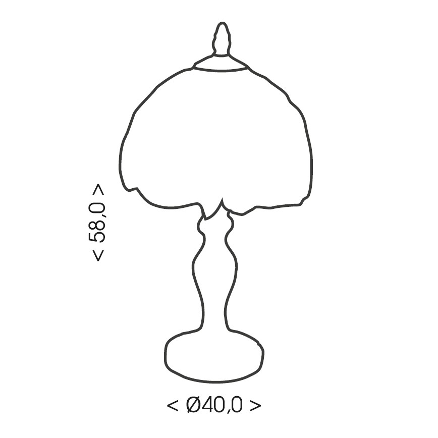 Brilagi - lampe de table Tiffany en vitrail MIRABELLA 2xE27/60W/230V