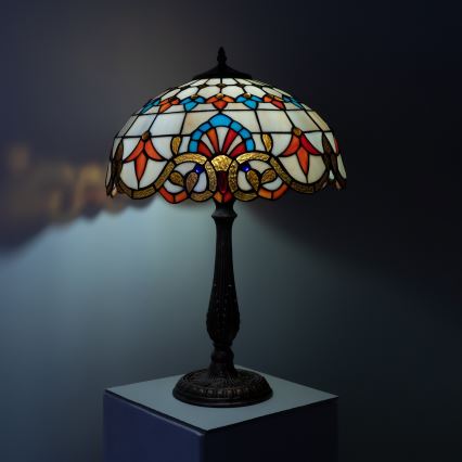 Brilagi - lampe de table Tiffany en vitrail MIRABELLA 2xE27/60W/230V