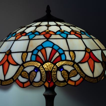 Brilagi - lampe de table Tiffany en vitrail MIRABELLA 2xE27/60W/230V