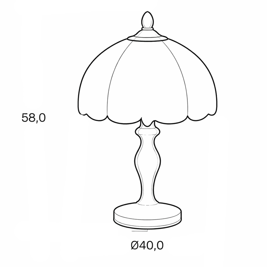 Brilagi - lampe de table Tiffany en vitrail MIRABELLA 2xE27/60W/230V