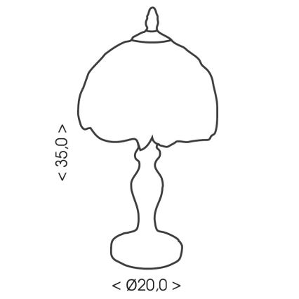 Brilagi - Lampe de table Tiffany en vitrail SIENNA 1xE27/60W/230V