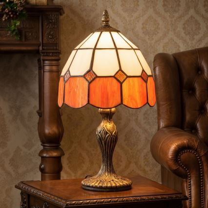 Brilagi - Lampe de table Tiffany en vitrail SIENNA 1xE27/60W/230V