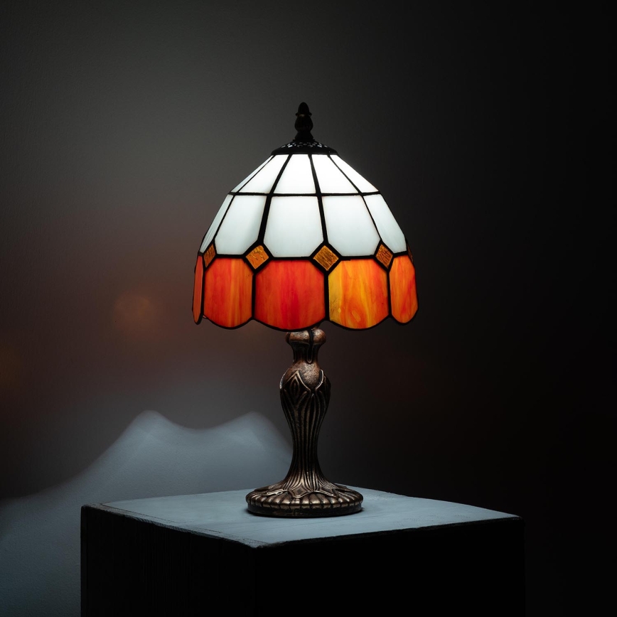 Brilagi - Lampe de table Tiffany en vitrail SIENNA 1xE27/60W/230V