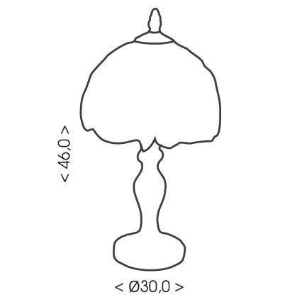 Brilagi - Lampe de table Tiffany en vitrail SIENNA 1xE27/60W/230V