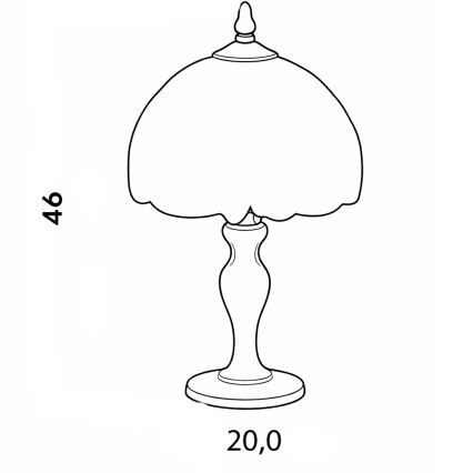 Brilagi - Lampe de table Tiffany en vitrail SIENNA 1xE27/60W/230V