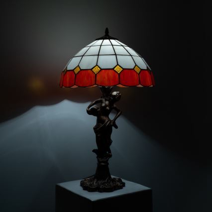 Brilagi - Lampe de table Tiffany en vitrail SIENNA 1xE27/60W/230V