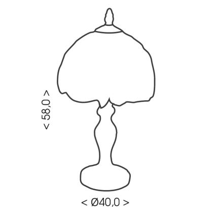 Brilagi - Lampe de table Tiffany en vitrail SIENNA 2xE27/60W/230V
