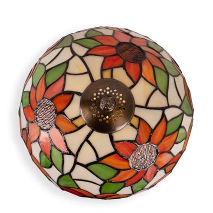 Brilagi - lampe de table Tiffany en vitrail SUNFLOWER 1xE27/60W/230V + 1xE14/40W