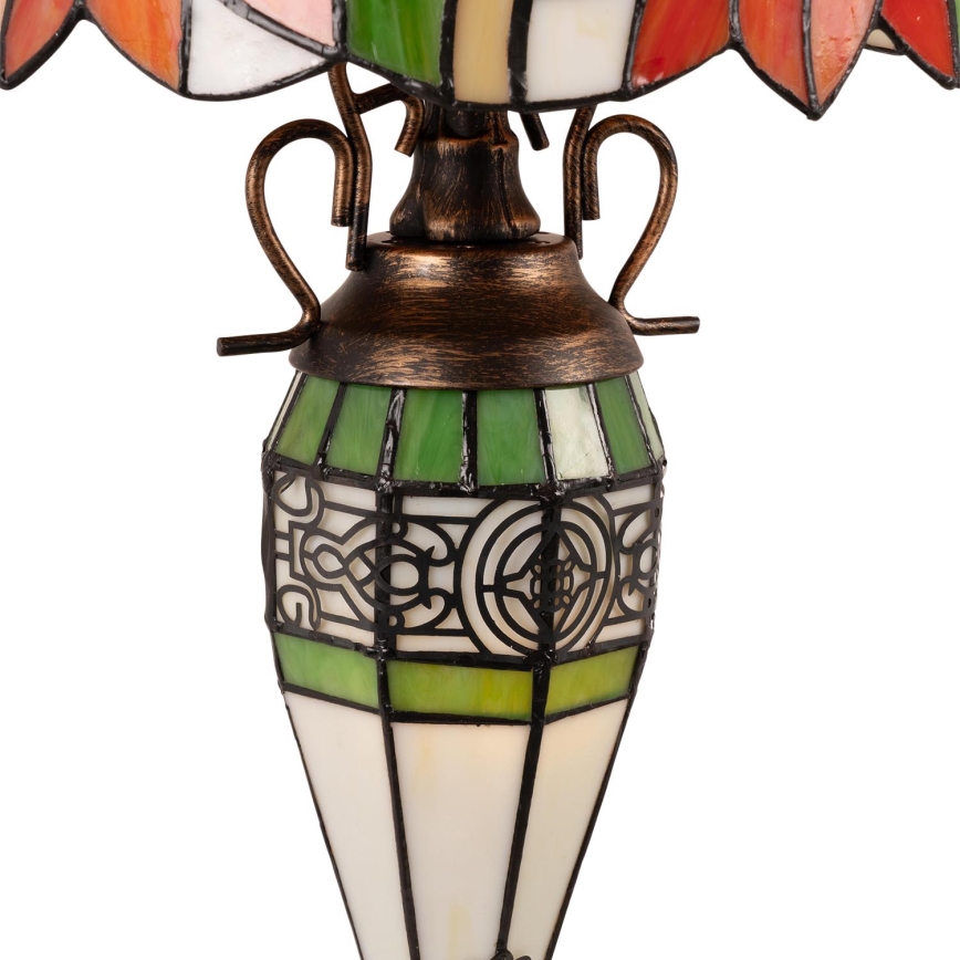 Brilagi - lampe de table Tiffany en vitrail SUNFLOWER 1xE27/60W/230V + 1xE14/40W