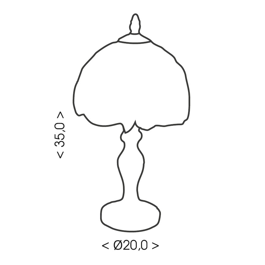 Brilagi - lampe de table Tiffany en vitrail SUNFLOWER 1xE27/60W/230V