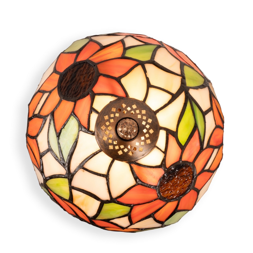 Brilagi - lampe de table Tiffany en vitrail SUNFLOWER 1xE27/60W/230V