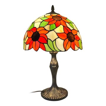 Brilagi - lampe de table Tiffany en vitrail SUNFLOWER 1xE27/60W/230V