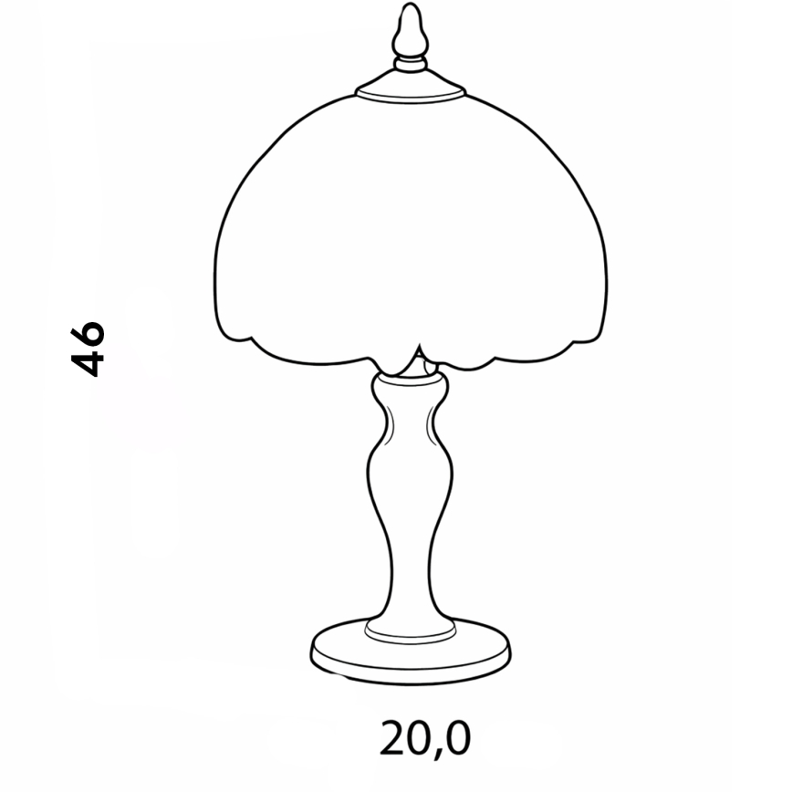 Brilagi - lampe de table Tiffany en vitrail SUNFLOWER 1xE27/60W/230V
