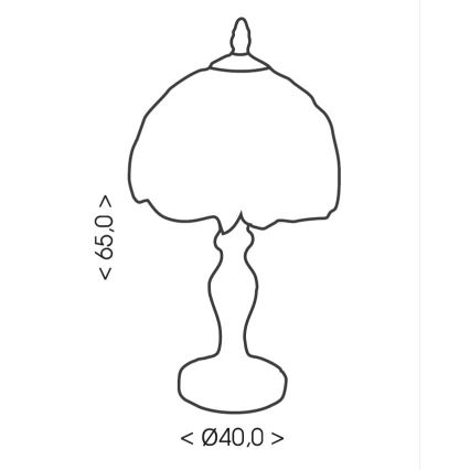 Brilagi - lampe de table Tiffany en vitrail SUNFLOWER 1xE27/60W/230V